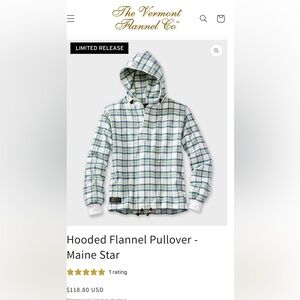 Vermont flannel hoodie